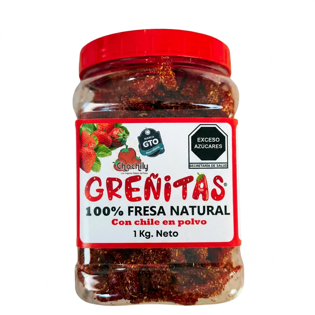 Greñitas de fresa Chochily 1 kg — venta al mayoreo