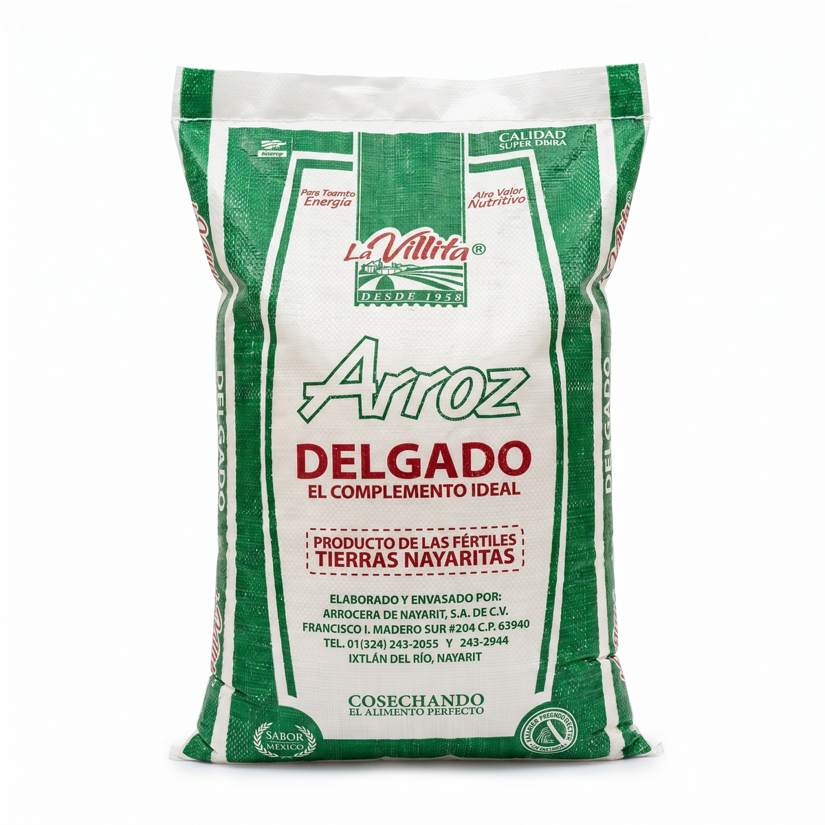 Arroz delgado Villita Verde a granel — venta al mayoreo