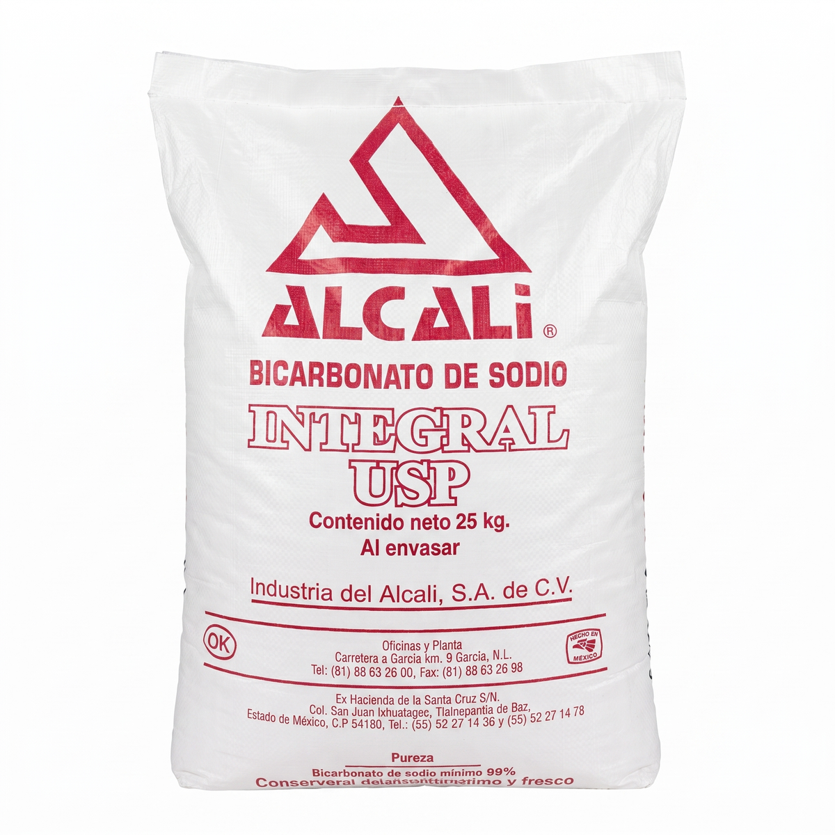 Bicarbonato de sodio 25 kg — venta al mayoreo