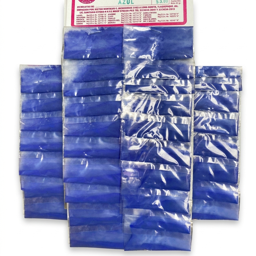 Cartera de sazonador Azul con 20 sobres — venta al mayoreo