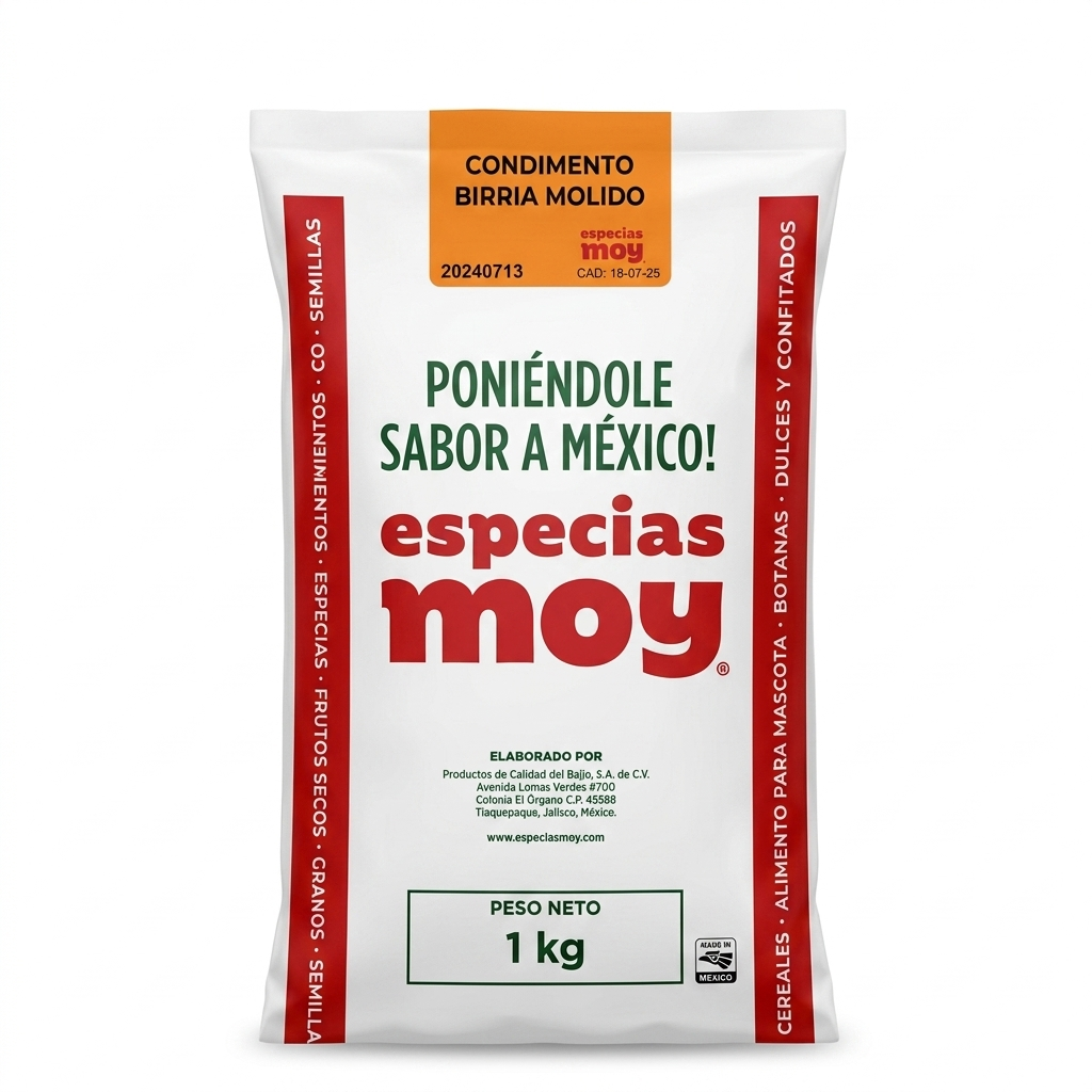 Condimento para birria molido a granel — venta al mayoreo
