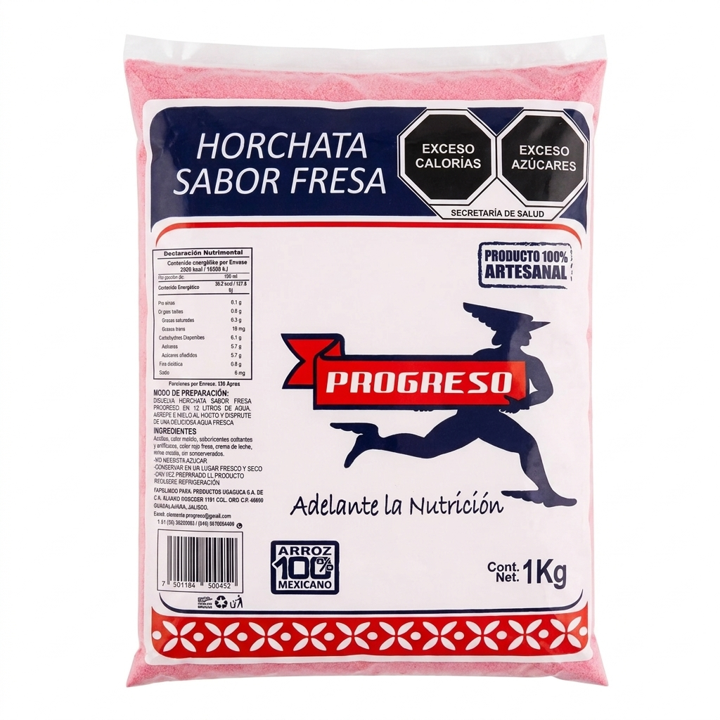 Horchata rosa Progreso 1 kg — venta al mayoreo