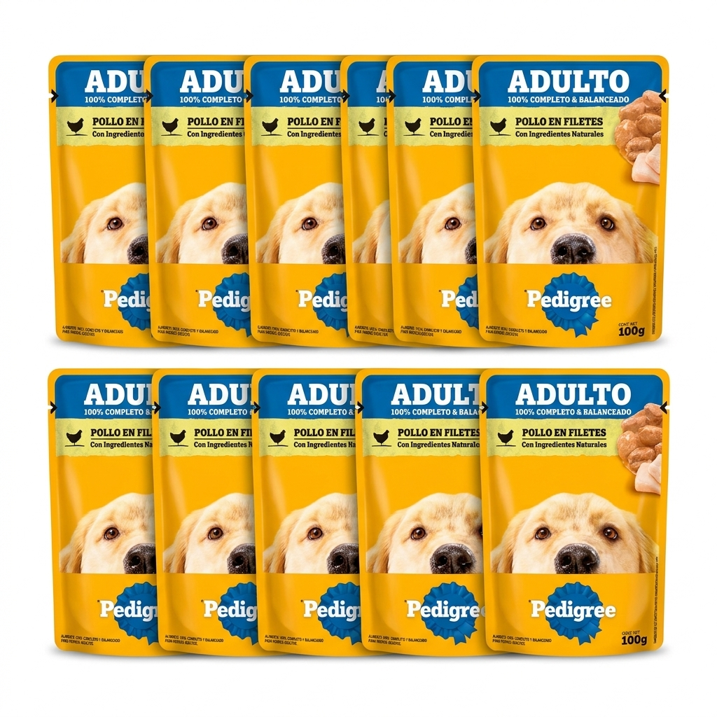 Exhibidor Pedigree adulto pollo 12 piezas — venta al mayoreo