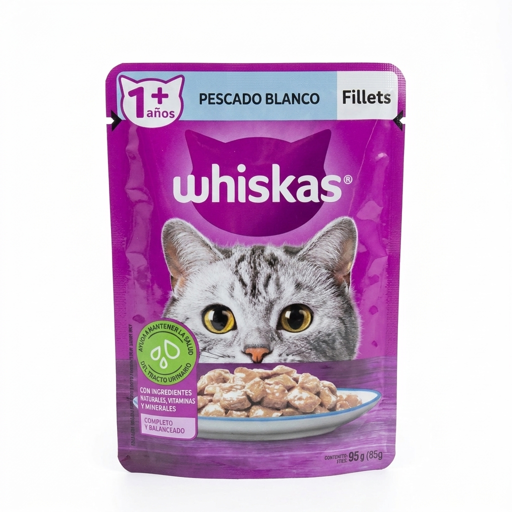 Exhibidor Whiskas pescado blanco 12 piezas — venta al mayoreo