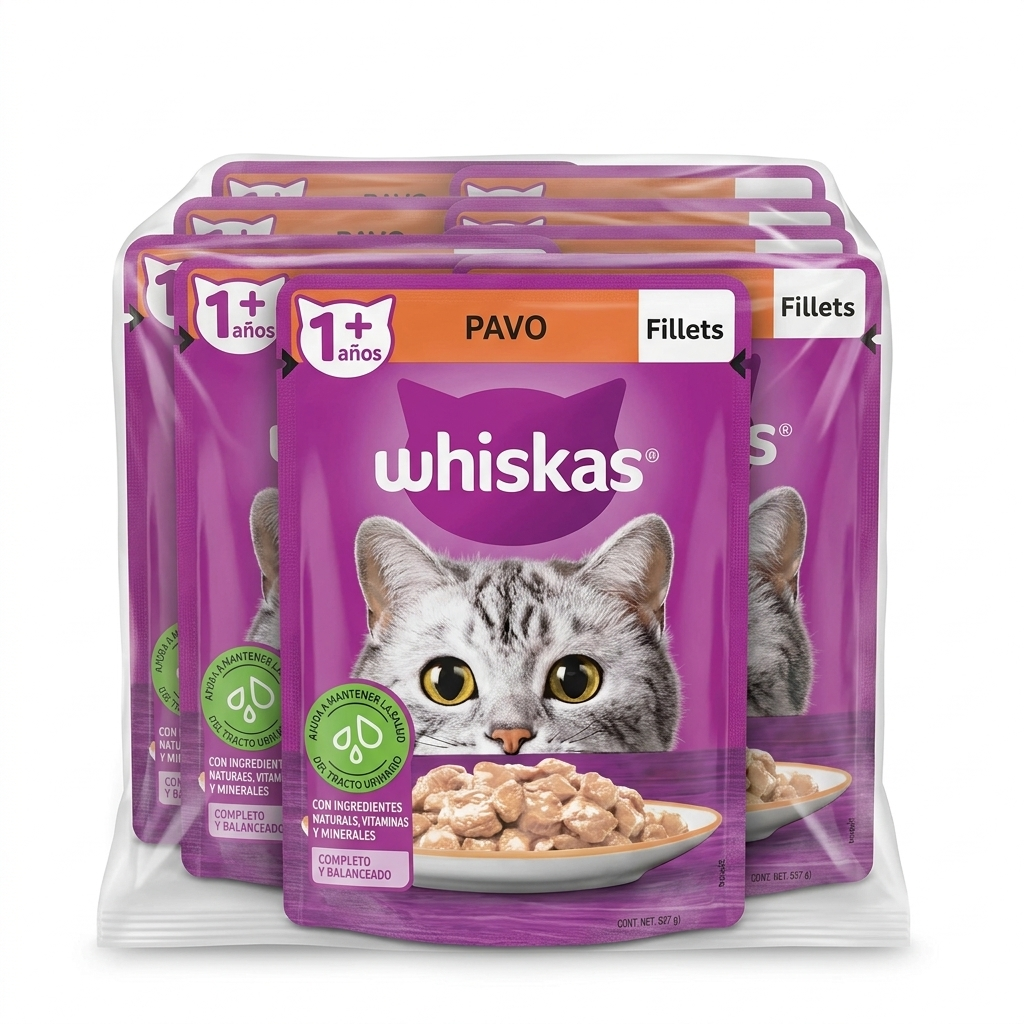 Exhibidor Whiskas pavo 12 piezas — venta al mayoreo