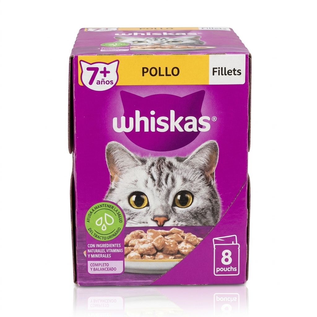 Exhibidor Whiskas pollo 12 piezas — venta al mayoreo