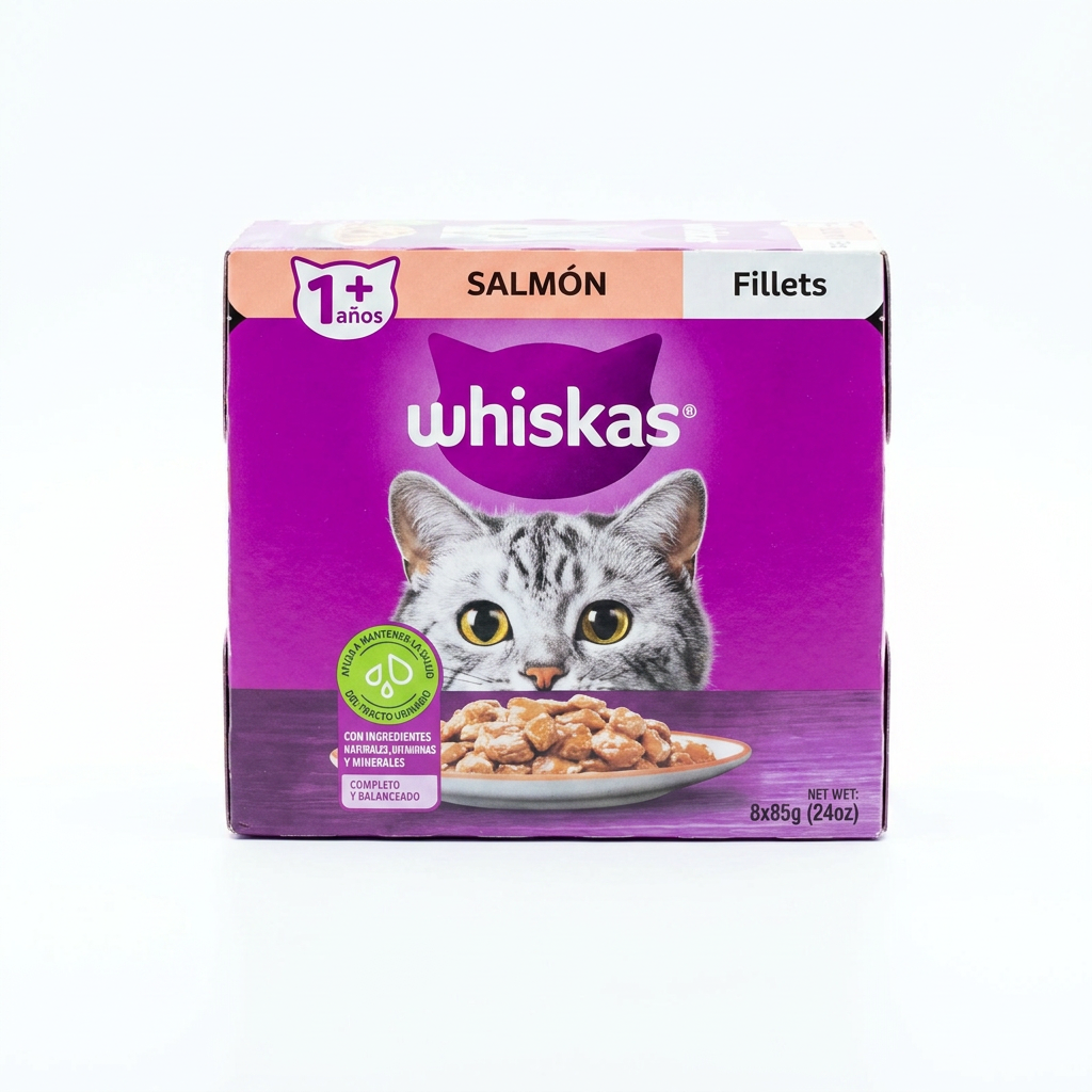 Exhibidor Whiskas salmón 12 piezas — venta al mayoreo