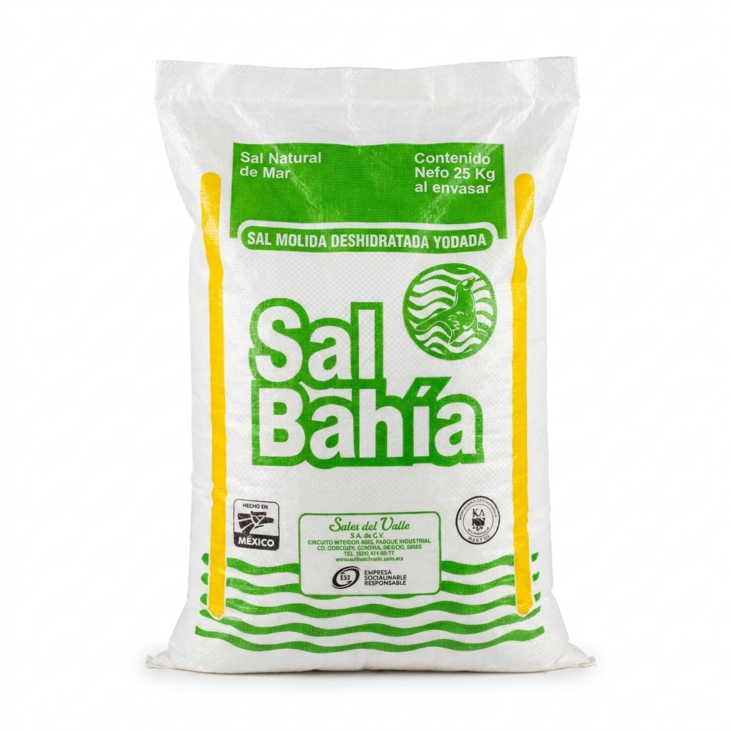 Sal molida Bahía 25 kg — venta al mayoreo