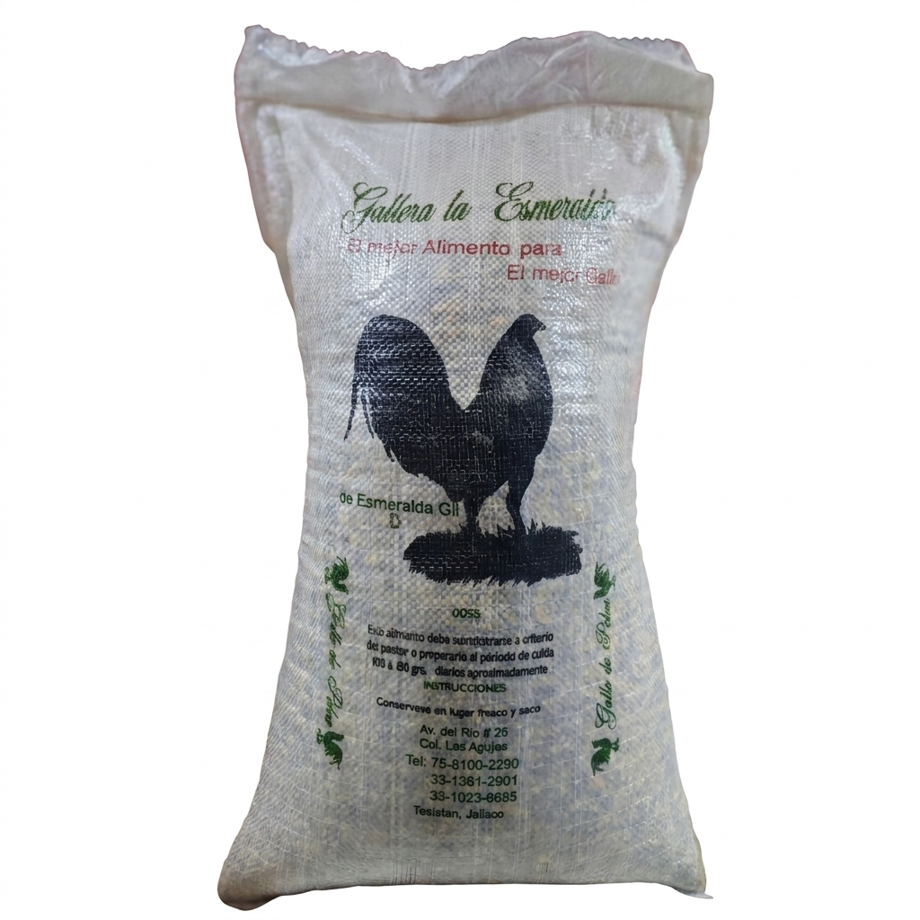 Gallera la Esmeralda, alimento para gallo, 25 kg — venta al mayoreo